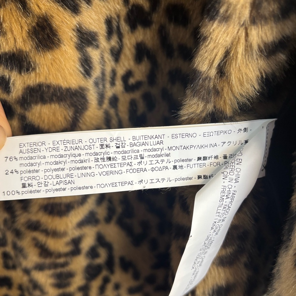 Zara TRF Teddy Cheetah Coat - Picture 4 of 5
